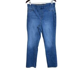 Kim Rogers Women's Size 12 Tummy Control Pull On Medium Wash Jeans